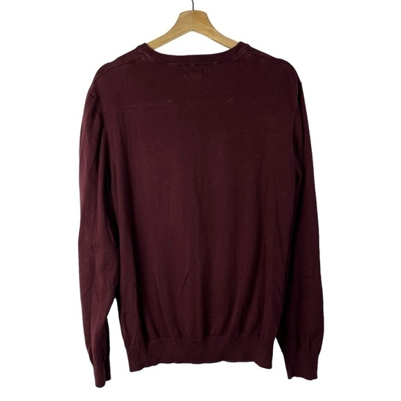 Old Navy Burgundy Red V-Neck Pullover Sweater M - Picture 2 of 4